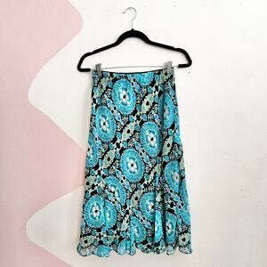 East 5th Blue Floral Maxi Skirt Fairy‎ Grunge Boho Vintage 90s 2000s Small